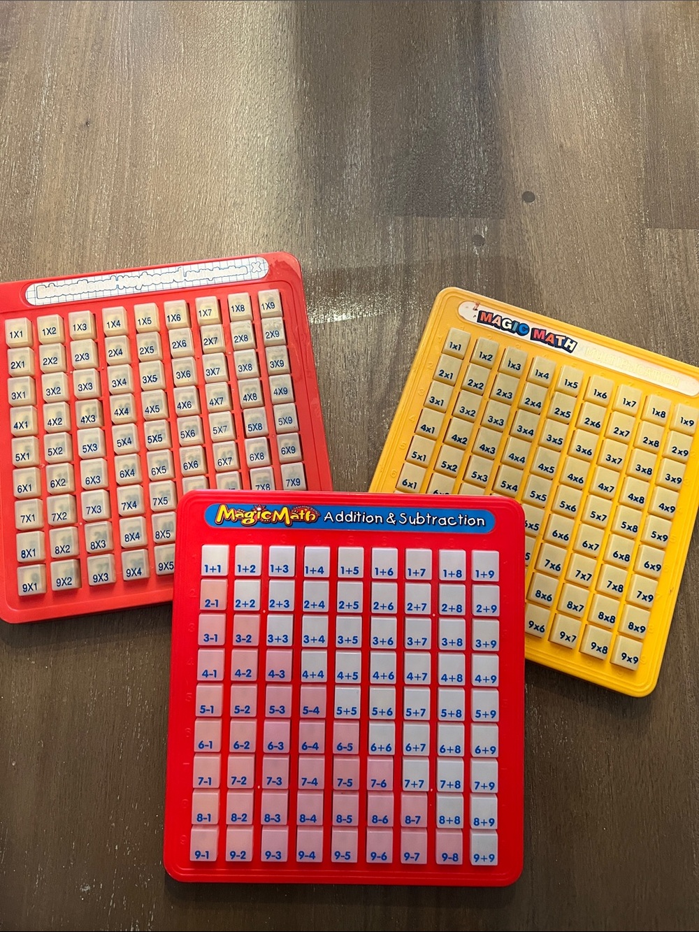 Vintage magic math addition/subtraction Multiplication Learning Boards - Yellow - Picture 2 of 8
